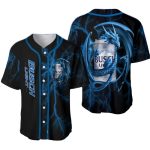 Dragon & Busch Light Baseball Jersey - Electric Blue Design, Perfect For Fans & Collectors!