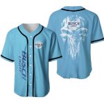 Busch Light Blue Skull Baseball Jersey – Cool & Stylish Fan Gear For Sports Lovers