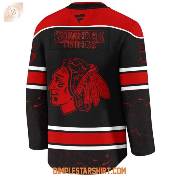 Chicago Blackhawks X Stranger Things 5 One Last Adventure Jersey