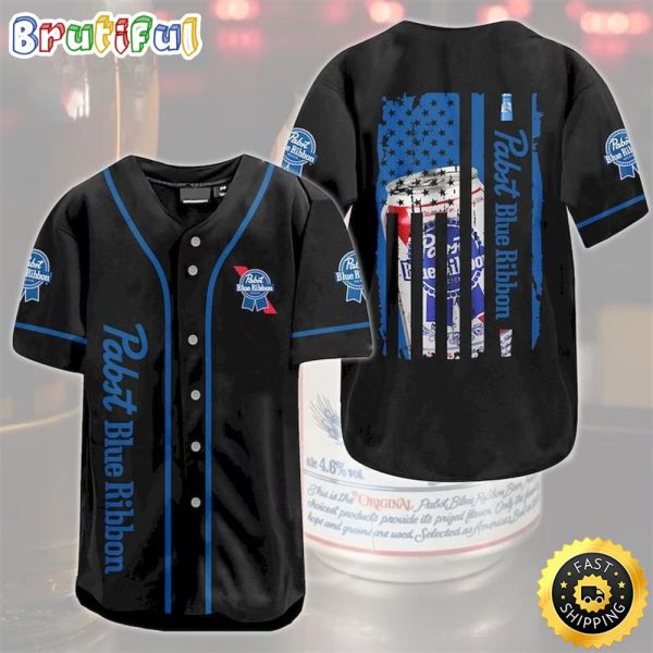 Classic Pabst Blue Ribbon Baseball Jersey