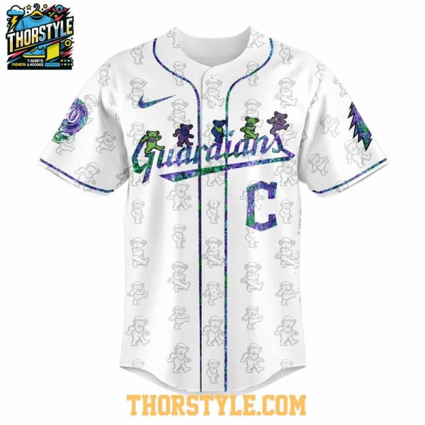 Cleveland Guardians Memory Grateful Dead 60Th Anniversary 2025 Baseball Jersey