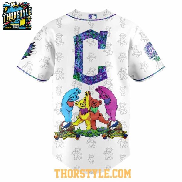 Cleveland Guardians Memory Grateful Dead 60Th Anniversary 2025 Baseball Jersey