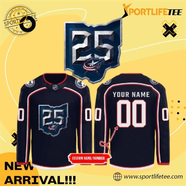 Columbus Blue Jackets 25Th Anniversary Season Limited Edition Hockey Jersey