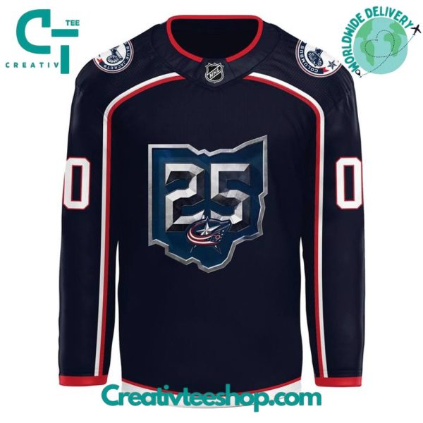 Columbus Blue Jackets 25Th Anniversary Season Custom Jersey