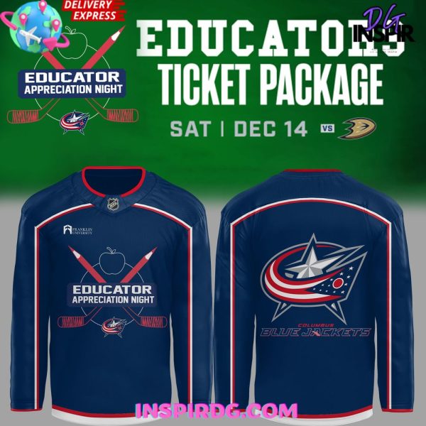 Columbus Blue Jackets Educator Appreciation Night Hockey Jersey