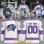Columbus Blue Jackets Fights Cancer 2025 Personalized Hockey Jersey