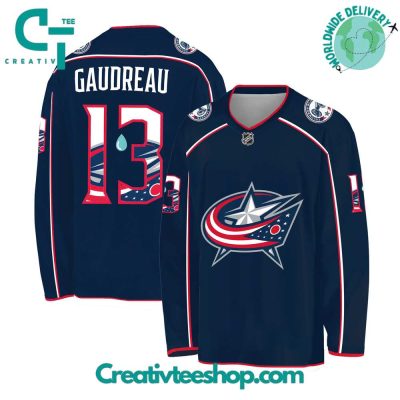 Columbus Blue Jackets In Loving Memory Johnny Gaudreau Hockey Jersey