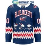 Columbus Blue Jackets Snoopy Peanuts Out Of Our Blue We Rise Hockey Jersey