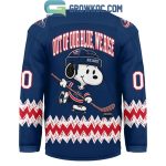 Columbus Blue Jackets Snoopy Peanuts Out Of Our Blue We Rise Hockey Jersey
