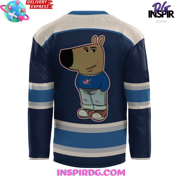 Columbus Blue Jackets X Chill Guy Blue Hockey Jersey