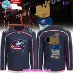 Columbus Blue Jackets X Chill Guy Navy Hockey Jersey