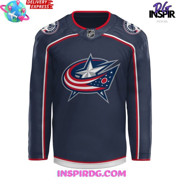 Columbus Blue Jackets X Chill Guy Navy Hockey Jersey