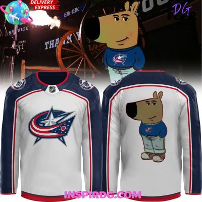 Columbus Blue Jackets X Chill Guy White Hockey Jersey
