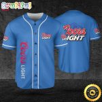 Coors Light Blue Beer Lovers Baseball Jersey