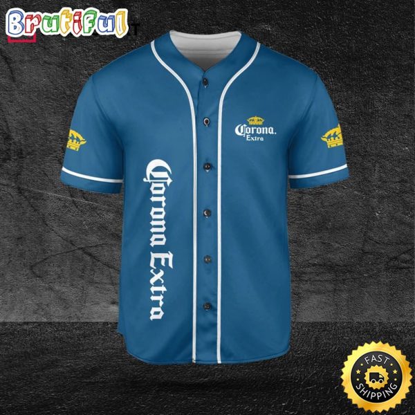 Corona Blue Beer Lovers Baseball Jersey