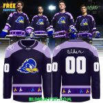 Delaware Blue Hens Fights Cancer Special Hockey Jersey