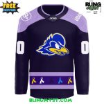 Delaware Blue Hens Fights Cancer Special Hockey Jersey