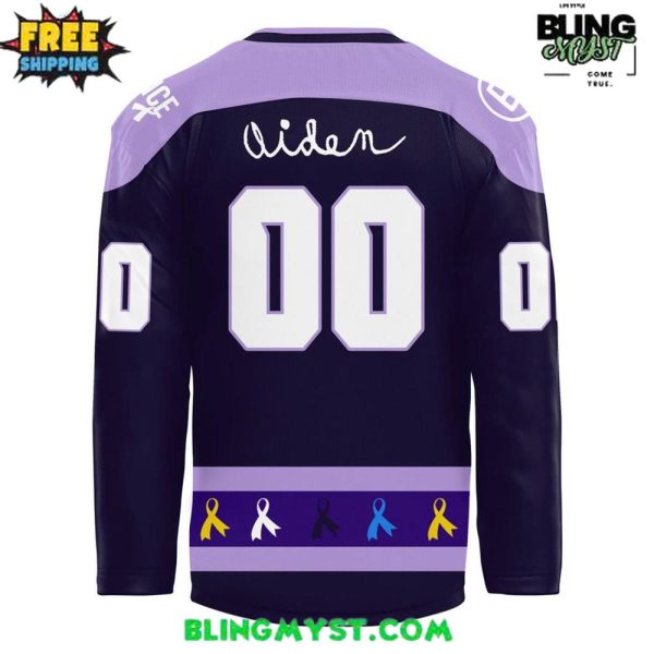 Delaware Blue Hens Fights Cancer Special Hockey Jersey