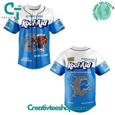 Detroit Lions Kool Aid Honolulu Blue Baseball Jersey