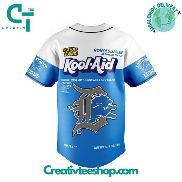 Detroit Lions Kool Aid Honolulu Blue Baseball Jersey
