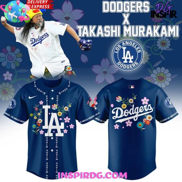 Dodgers X Takashi Murakami 2025 Mlb Blue Jersey