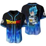 Dragon Ball Super Baseball Jersey – Blue Flame Vegeta Design – Anime Fans Gift