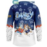 Edmonton Oilers Bluey And Bingo 2025 Hockey Jersey
