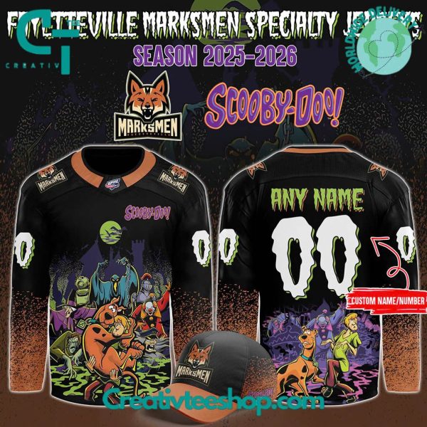 Fayetteville Marksmen X Scooby-Doo Night 2025 Custom Hockey Jersey