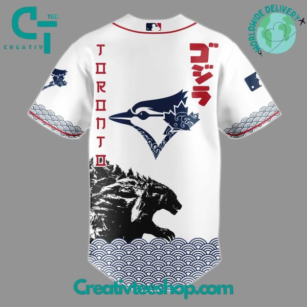 Godzilla X Toronto Blue Jays Japan Edition Special Baseball Jersey
