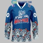 Hartford Wolf Pack Teddy Bear Toss Blue Personalized Hockey Jersey