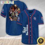 Horror Characters Pabst Blue Ribbon Baseball Jersey
