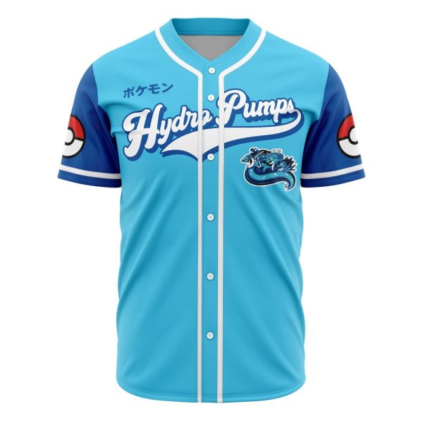 Hydro Pumps Blue Baseball Jersey - Cool Pokémon-Inspired Design For Fans