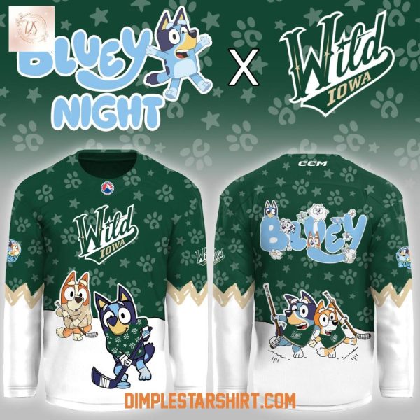 Iowa Wild Bluey Night Hockey Jersey