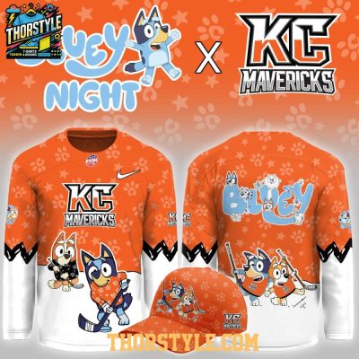 Kansas City Mavericks Bluey Night Game 2026 Personalized Hockey Jersey