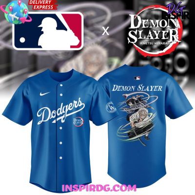 Los Angeles Dodgers Collab Demon Slayer Special Blue Jersey