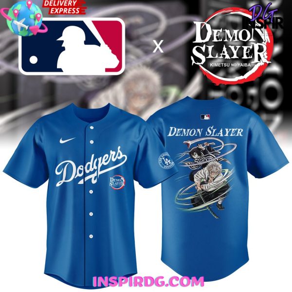 Los Angeles Dodgers Collab Demon Slayer Special Blue Jersey