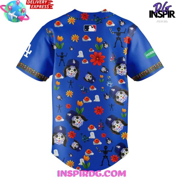 Los Angeles Dodgers Dia De Los 2024 Blue Baseball Jersey