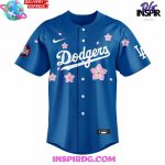 Los Angeles Dodgers Mlb World Tour Tokyo Series 2025 Blue Baseball Jersey