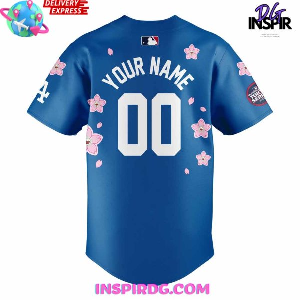 Los Angeles Dodgers Mlb World Tour Tokyo Series 2025 Blue Baseball Jersey