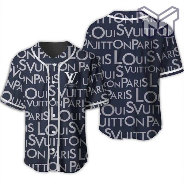 Louis Vuitton Blue Baseball Jersey Shirt Luxury Lv Clothing Clothes Sport For Men Women Hot