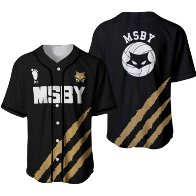 **Msby Black Anime-Inspired Volleyball Jersey - Bold Design, Perfect For Fans & Players**