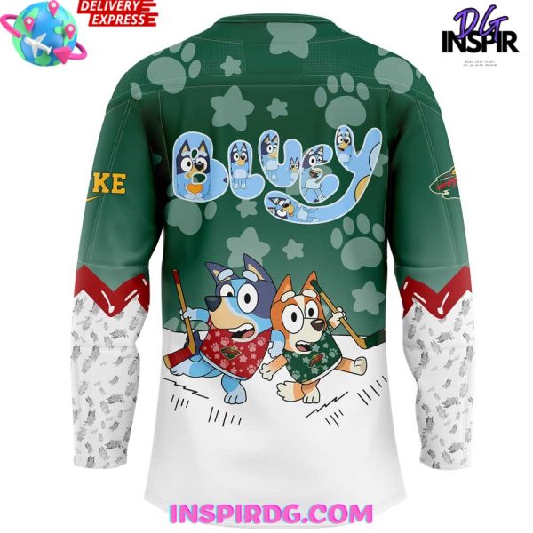 Minnesota Wild Bluey And Bingo Special Jersey