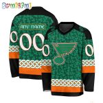 Nhl St. Louis Blues Jersey Special St.Patrick'S Day Design Hockey Jersey