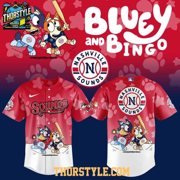 Nashville Sounds Bluey And Bingo Anniversary 2025 Baseball Jersey