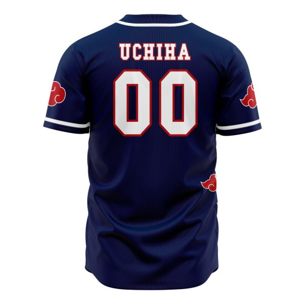 Navy Blue Akatsuki Uchiha Shippuden Baseball Jersey