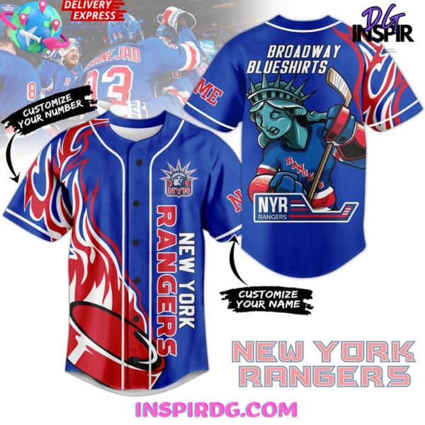 New York Broadway Blueshirts Baseball Jersey