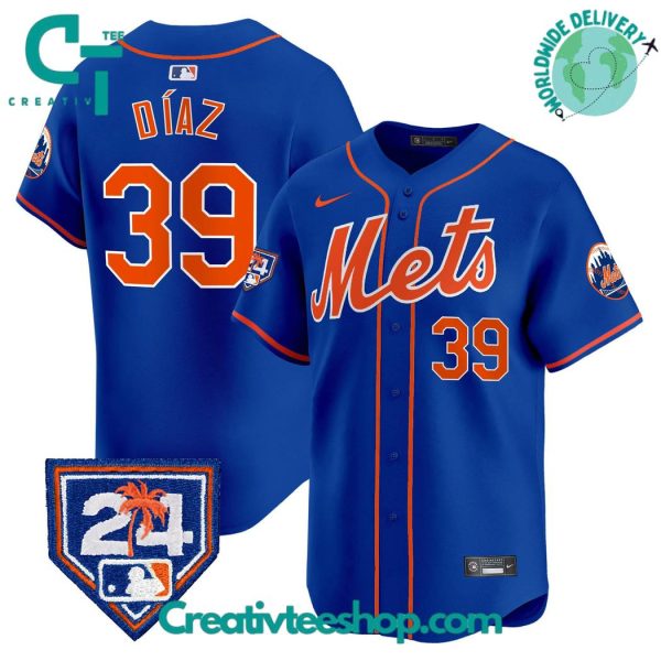 New York Mets 2024 Spring Training Vapor Premier Royal Blue Baseball Jersey