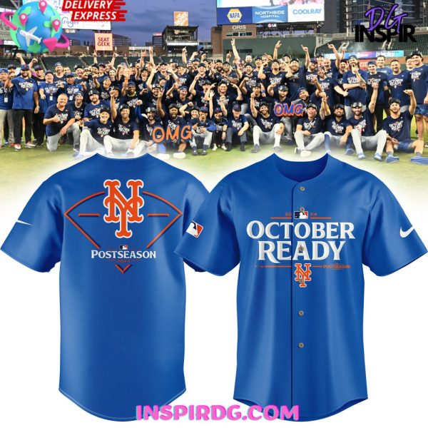 New York Mets October Ready 2024 Blue Baseball Jersey