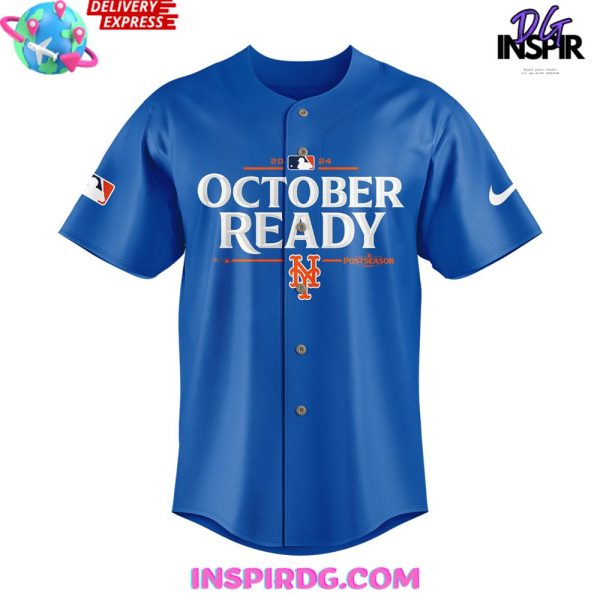 New York Mets October Ready 2024 Blue Baseball Jersey