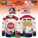 Peoria Rivermen Looney Tunes Night At Rink Edition Hockey Jersey